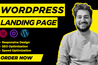 design a wordpress elementor or divi landing page website for your business