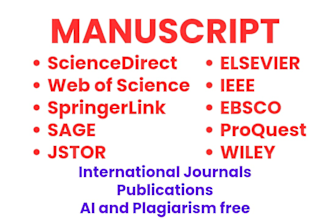 write, edit, proofread, and review manuscripts for international journals