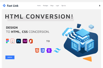 convert figma to html, psd to html, pdf to html and responsive