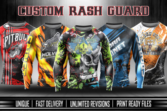 design full sublimation custom rash guard and fight apparel