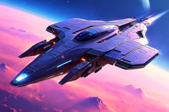 create a sci fi spaceship model