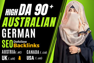 do australian, german, austria, canada, UK and USA high authority seo backlinks