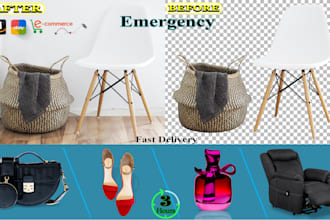 background removal and product photo retouching in photoshop