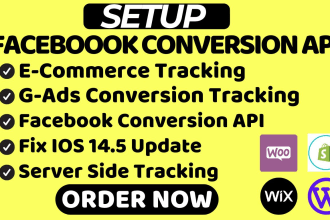 setup ecommerce tracking ga4 facebook pixel and conversion API by GTM