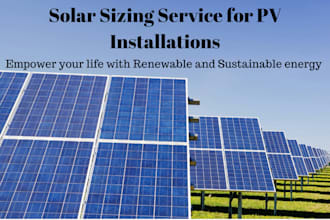 complete solar pv design and sizing services
