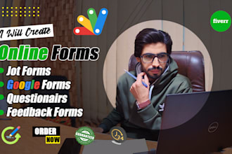 create professional google forms, questionnaire, jot forms quickly