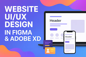 design professional website UI UX in figma and adobe xd