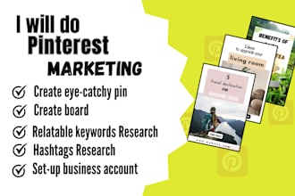do pinterest marketing to create attractive pins and boards