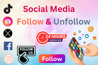 do follow or unfollow all social media in 24 hours