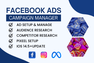 be facebook and instagram ads campaign manager for lead generation and marketing