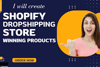 create shopify dropshipping store with winning products