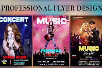 create modern party flyer design in 6 hrs