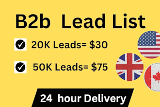 build verified b2b lead list from any country