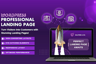 build wordpress landing page, squeeze page, sales page with elementor