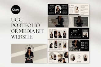 design a ugc portfolio website in canva