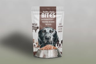 do pet food packaging, pouch, mylar bag design
