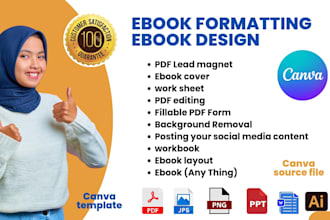 design canva ebook editing formatting, lead magnet, workbook and layout design