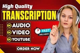 transcribe audio to text and do video or youtube transcription
