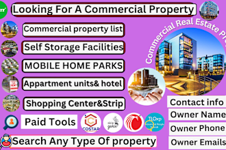 do property research and commercial real estate list