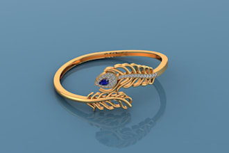 design 3d cad jewelry design and render it