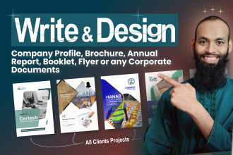 write, design, redesign company profile, brochure, booklet, business proposal a4