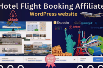 build flights and hotel booking affiliate websites , setup airbnb,expedia,smoobu