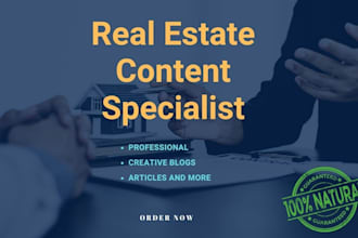 write your real estate related article or blog post