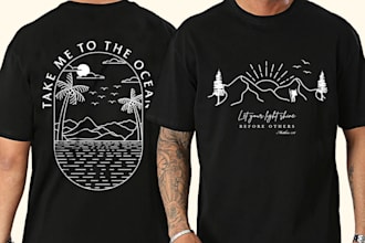 create custom graphic minimalist t shirt design