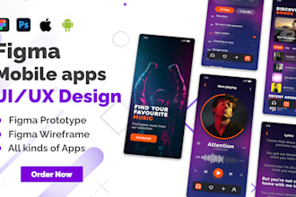 design stunning ui ux for mobile app or web app with figma
