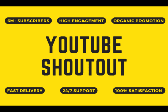 do youtube shoutout to my 6m subscribers
