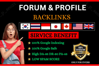 white hat 7500 forum profile and social network SEO backlinks