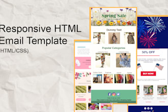 design a professional HTML email template or newsletter