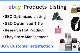 do ebay listing, ebay product listing, ebay SEO listing, ebay lister