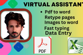 do data entry, typing and converting data