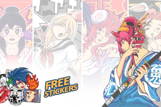 create awesome anime, mecha, pop art ,fan art for you