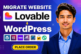 create migrate clone lovable ai to wordpress business website design elementor