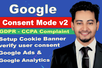 set up google cookie consent banner v2, gdpr ccpa compliance