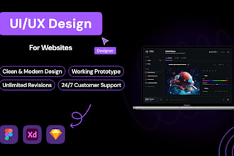 design website and mobile app UI UX wireframes in figma