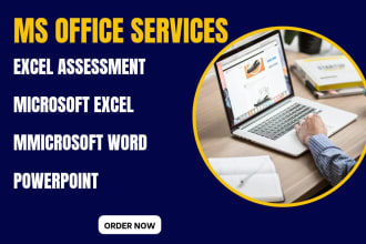 do urgent ms word, excel assessments, formulas, assignments, and powerpoint