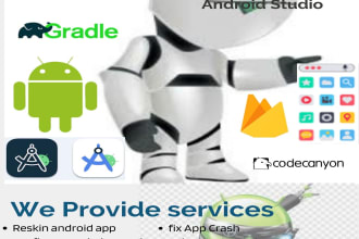 reskin and redesign android app, codecanyon app or create new app for you