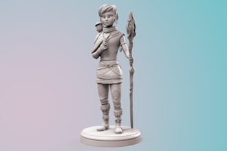 sculpt a 3d model and character for 3d printing