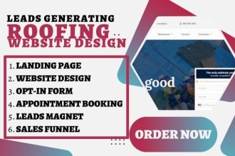 generate roofing leads design roofing lead capture landing page roofing website