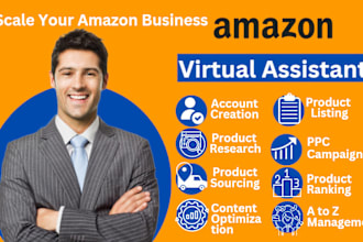 be your expert amazon virtual assistant wholesale, pl fba listing set up PPC VA