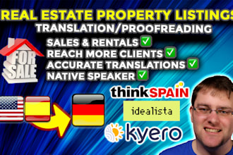 translate real estate property listings to german