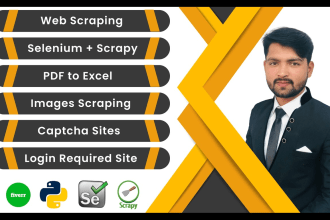 do web scraper, selenium data scraping, website scraping, python web scraping
