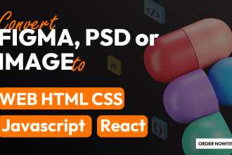 convert figma PSD xd to react app