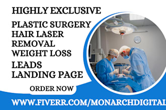 generate plastic surgery leads botox peptides ozempic weight loss landing page