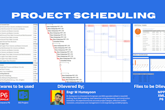 prepare construction schedule using ms project and primavera p6