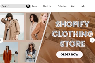design stunning men women shopify clothing store fashion store clothing website
