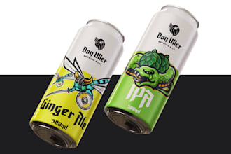 design a unique label for your beer, drink or soda company